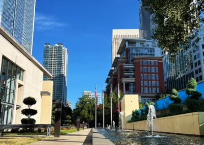 Charlotte Convention Center Outside Waterfalls
