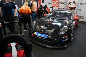 SimXPro Porsche GT3 Cup Car at their booth
