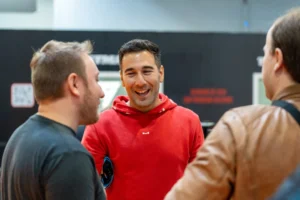 Real Racing Driver Daniel Morad talking to fans