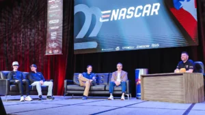 Entertaining stage panels with NASCAR at SimRacing Expo USA
