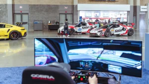 Race next to the real cars